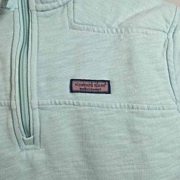 Vineyard Vines Blue Quarter-Zip Sweatshirt Casual Fit - Picture 2 of 8